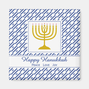 Imán FELIZ HANUKKAH Paz Amo Alegría Personalizable Frig