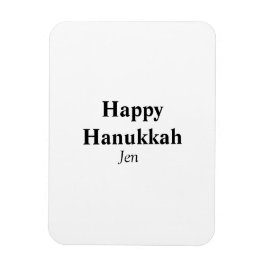 Imán Feliz Hanukkah tu nombre imagen de texto editable
