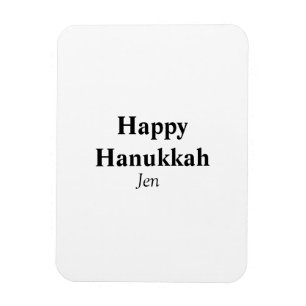 Imán Feliz Hanukkah tu nombre imagen de texto editable