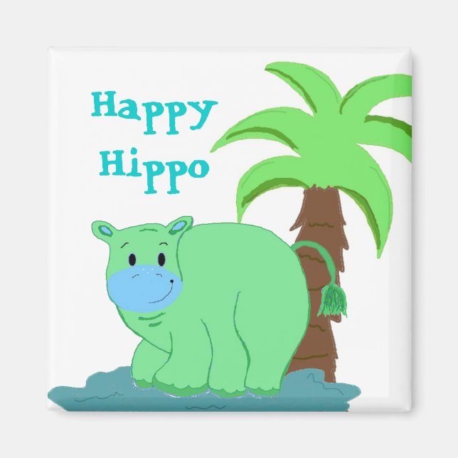 Imán Feliz Hipo en el agua (Frente)