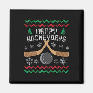 Imán Feliz Hockeyday Hockey Hockey Hombres Navidades fe
