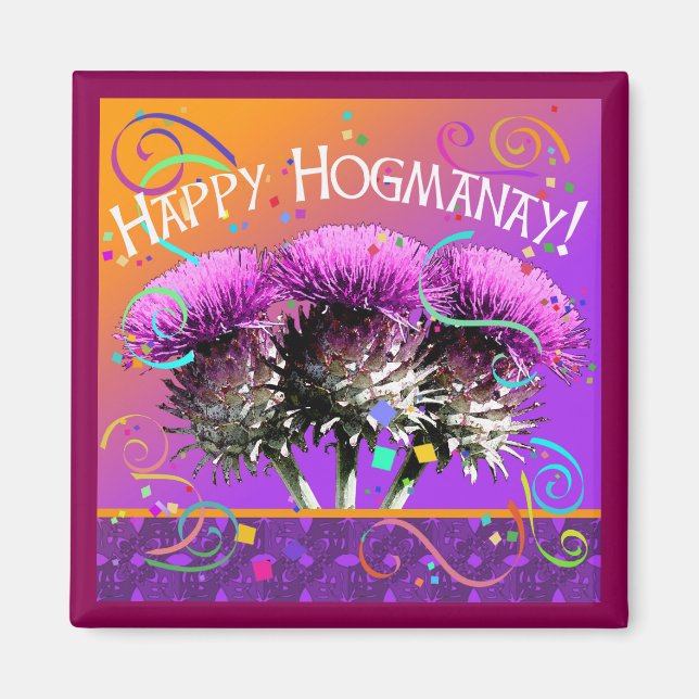 Imán ¡Feliz Hogmanay! (Frente)