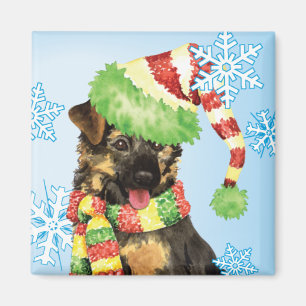 Imán Feliz Howliday German Shepherd