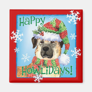 Imán Feliz Howlidays Anatolian Shepherd Magnet