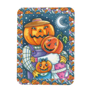 IMÁN FELIZ JACK O LANTERN FAMILIA, COLORIDA Y CUIDADA