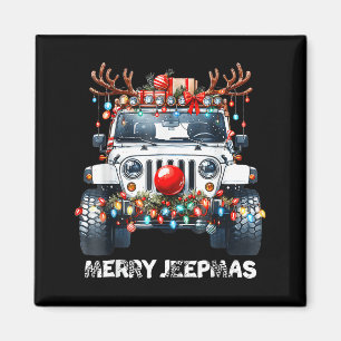 Imán Feliz Jeepmas Luz Fea Reno Navidad