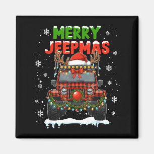 Imán Feliz Jeepmas Reno Ciervo Feo Luces Navidad Divert