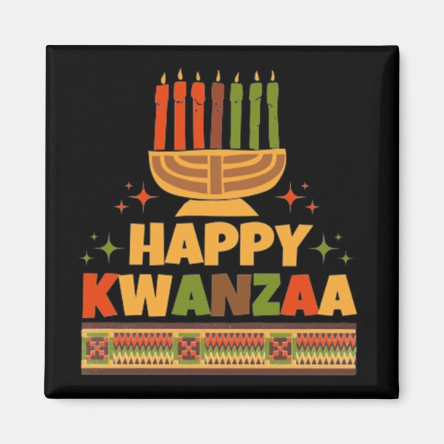 Imán Feliz Kwanzaa (Frente)
