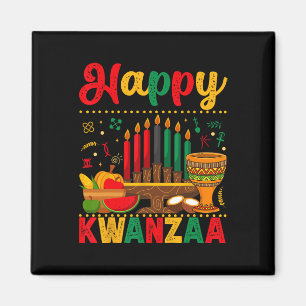Imán Feliz Kwanzaa Hombres Mujeres Kwanzaa Kinara Candl