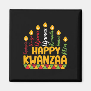 Imán Feliz Kwanzaa Kinara Siete Velas Principios de K