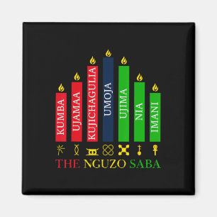 Imán Feliz Kwanzaa Kinara Siete Velas Principios de K