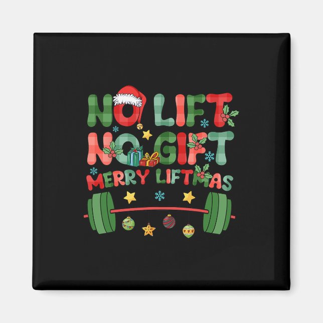 Imán Feliz Liftmas Sin Ascensor No Navidad Presenta Gim (Frente)