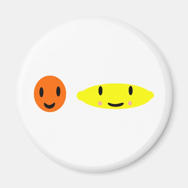 Imán Feliz limón y Naranja 2 (Frente)
