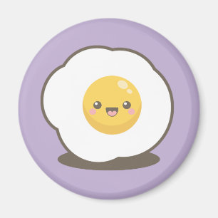 Imán feliz lindo del huevo frito de Kawaii