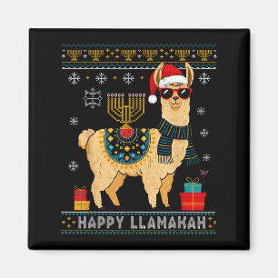 Imán Feliz Llamakah Divertido Suéter Feo de Hanukkah Ll