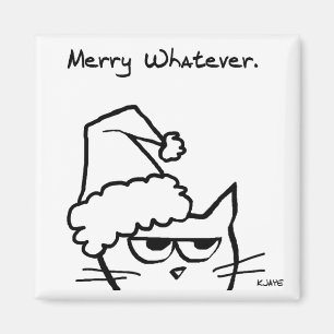 Imán Feliz lo que sea - Navidades gruñidos del gato