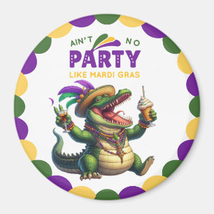 Imán Feliz Mardi Gras