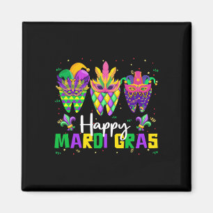 Imán Feliz Mardi Gras Dental Squad Dentista Teeth Carni