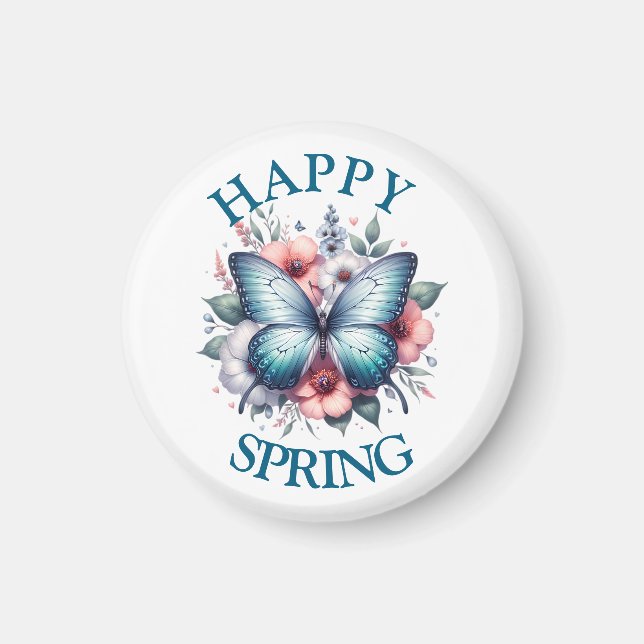 Imán Feliz Mariposa de Primavera-96282 (Frente)