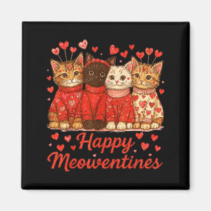 Imán Feliz Meowentines Lindo Día de San Valentín Amante