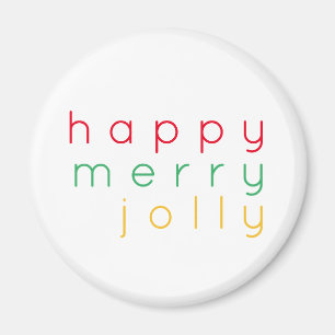Imán FELIZ MERRY JOLLY Round Magnet