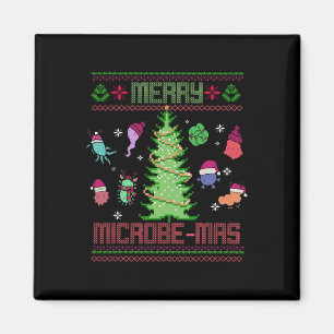 Imán Feliz Microbio-navidad Científicos de Microbiologí