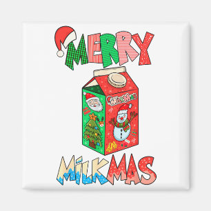 Imán Feliz Milkmas divertida Navidad Leche Santa Muñeco