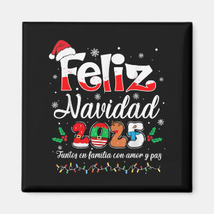 Imán Feliz Navidad 2025 Familia coincidente Navidad en