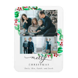 Imán Feliz Navidad 3 Collage de fotos festividad de Wre