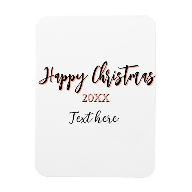 Imán Feliz Navidad a los detalles del año negro holi (Vertical)