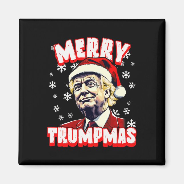 Imán Feliz Navidad a los Navidades de Trump (Frente)
