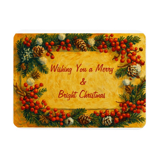 Imán Feliz Navidad Acebo (Horizontal)