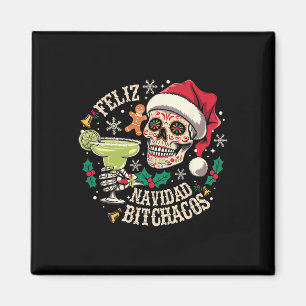 Imán Feliz Navidad Achos Funny Skull español Merry Chri