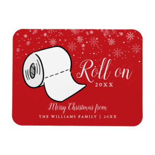 Imán Feliz Navidad Alegre Nombre de la Familia Que Rued