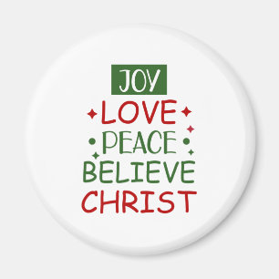 Imán Feliz Navidad Alegría Amo Paz Creer