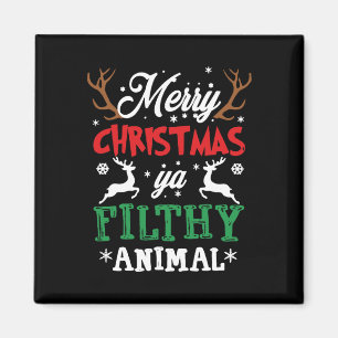 Imán Feliz Navidad Animal Filthy Ya Xmas Pajama