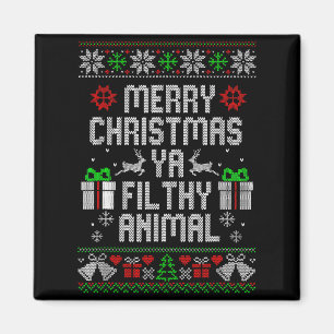 Imán Feliz Navidad Animal Sucio Ya Xmas Pijama 