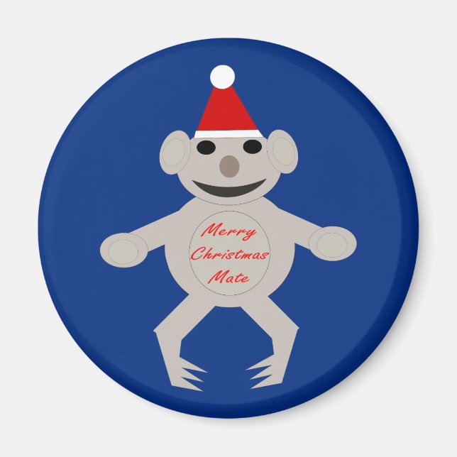Imán Feliz Navidad Australiana Koala Bear Magnet (Frente)