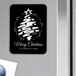 Imán Feliz Navidad Black Modern Holiday Fridge