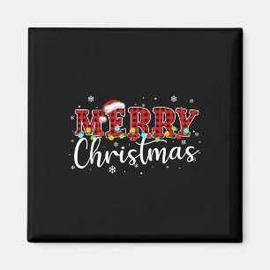 Imán Feliz Navidad Búfalo Plactado Red Santa Family Xma