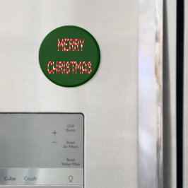 Imán Feliz Navidad Candy Cane Font