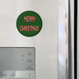 Imán Feliz Navidad Candy Cane Font