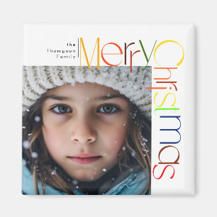 Imán Feliz Navidad, cartas lúdicas personalizado foto