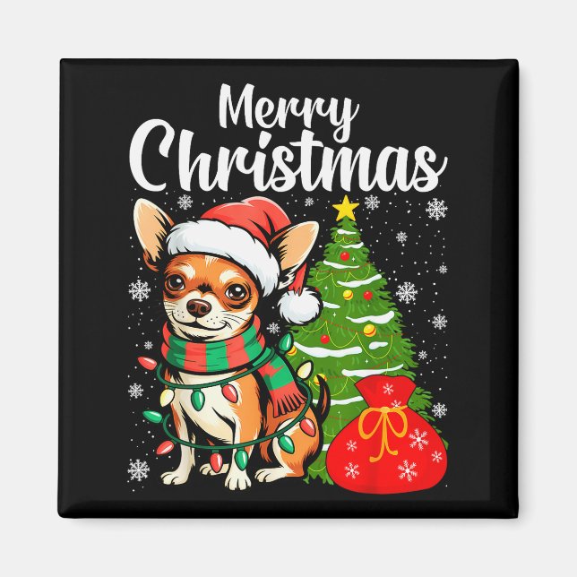 Imán Feliz Navidad Chihuahua  (Frente)