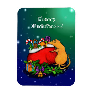 Imán Feliz Navidad con el príncipe rata