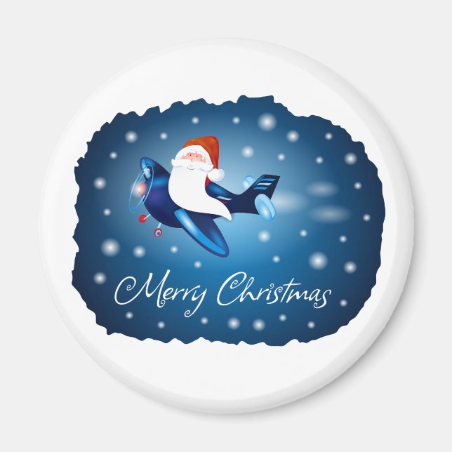 Imán Feliz Navidad con Santa (Frente)