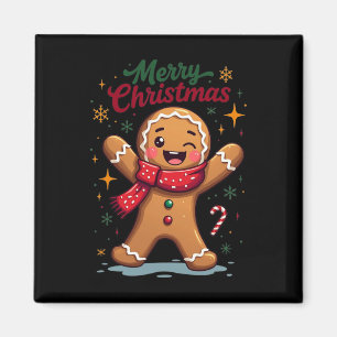 Imán Feliz Navidad Cuidad de pan de jengibre Festi