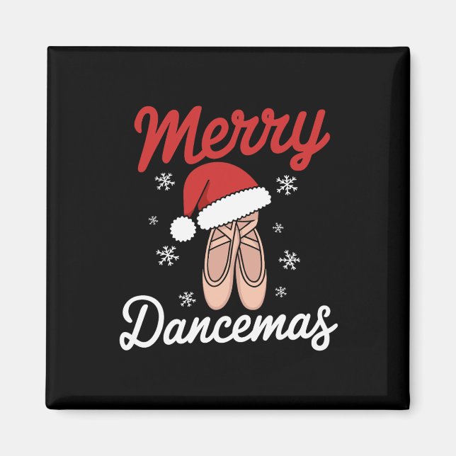 Imán Feliz Navidad de Baile Profesor de Baile de Navida (Frente)