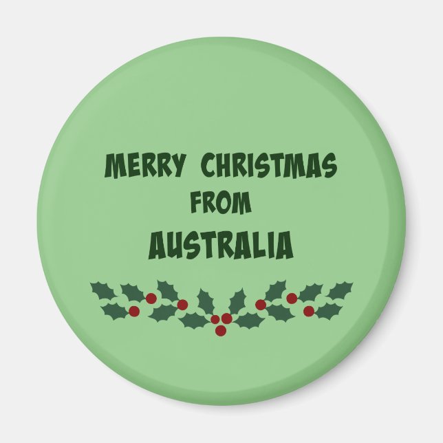 Imán Feliz Navidad desde Australia (Frente)