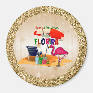 Imán Feliz Navidad desde Florida